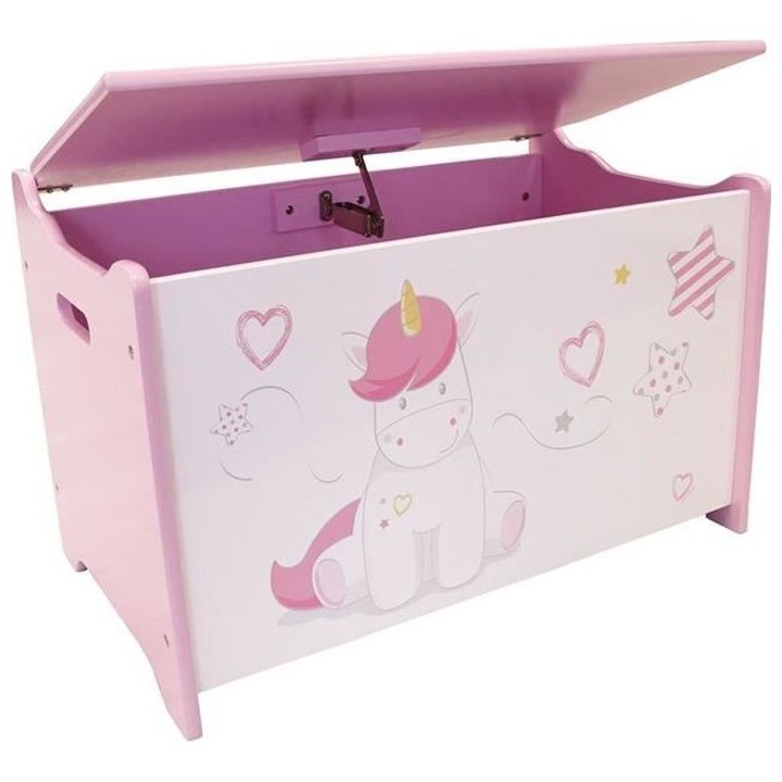 Coffre a jouets Licorne en bois pour enfant - Fun House