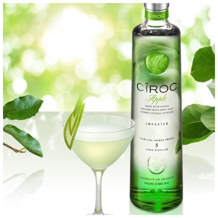 Ciroc Pomme - Vodka Aromatisée - 37.5% - 70cl