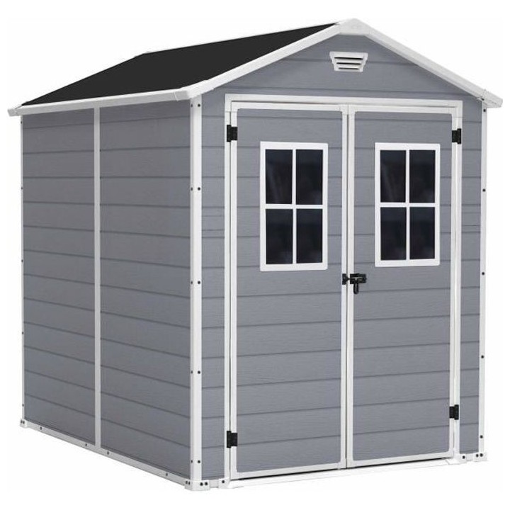 KETER - Abri de jardin 4,4 m² avec plancher en résine Premium 86 Gri
