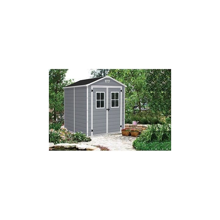 KETER - Abri de jardin 4,4 m² avec plancher en résine Premium 86 Gri