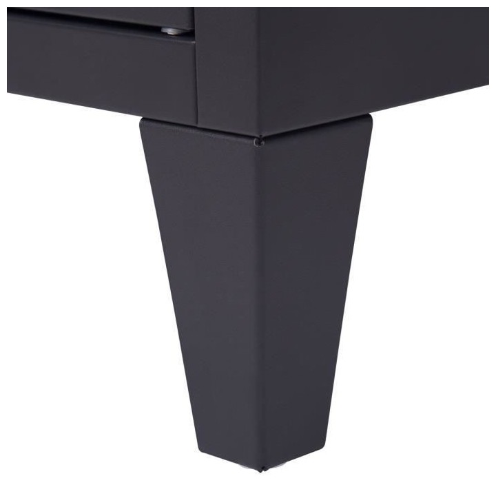 Meuble TV - Style industriel - En métal - L120 x H48 x P40cm - MODULO