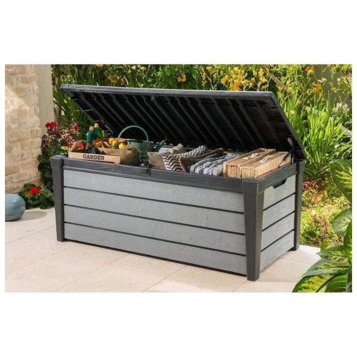 KETER - Coffre de rangement extérieur en résine 455 litres Gris - Ma