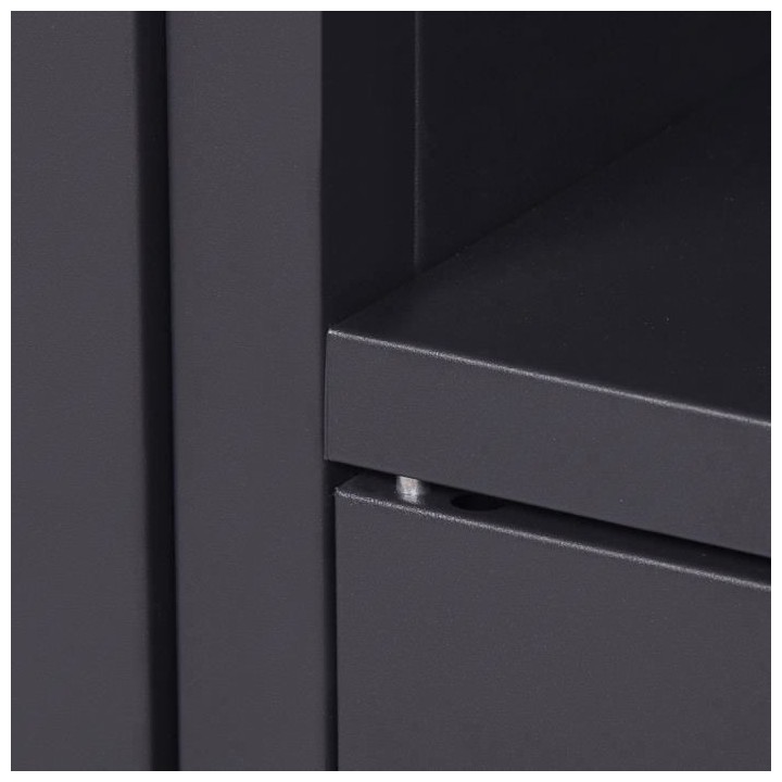 Meuble TV - Style industriel - En métal - L120 x H48 x P40cm - MODULO