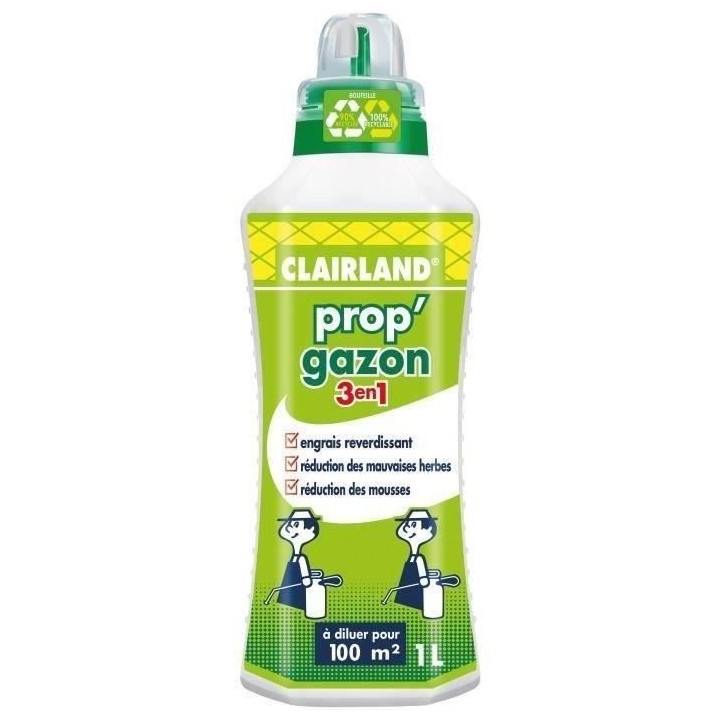 Engrais Gazon liquide PROP'GAZON 3 en 1 - concentré 1 L