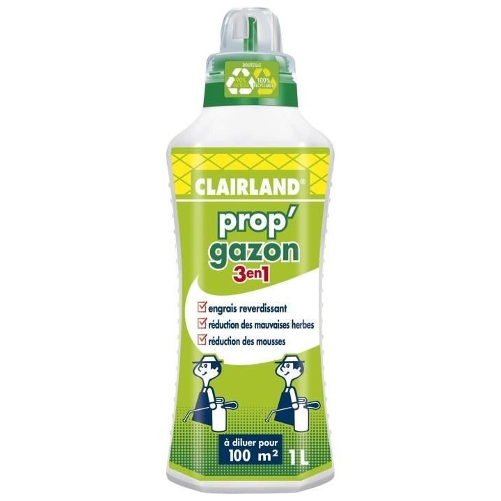 Engrais Gazon liquide PROP'GAZON 3 en 1 - concentré 1 L