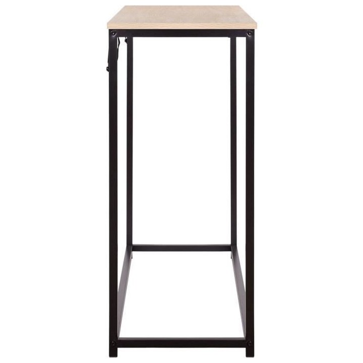 Console - Métal et bois - Noir - L 110 x P 35 x H 80 cm - MINSK