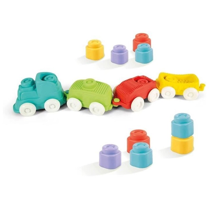 Train sensoriel - Clementoni - Clemmy - Briques souples - Bleu - A par