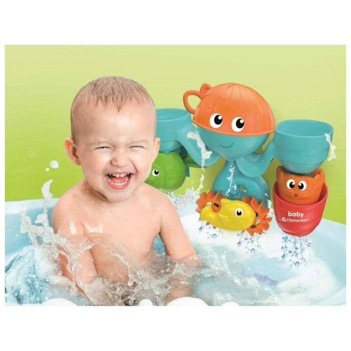Jouet bain bébé - Clementoni - Mon centre d'activités aquatiques -