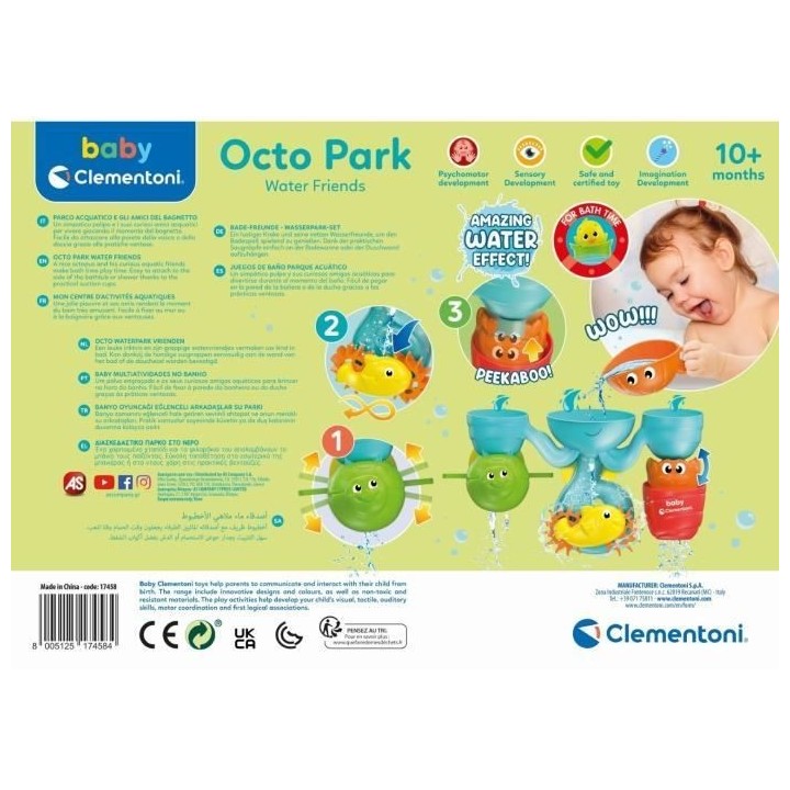 Jouet bain bébé - Clementoni - Mon centre d'activités aquatiques -