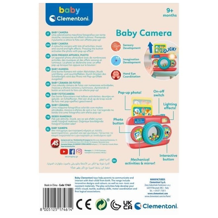Jouet éducatif - Clementoni - Mon premier appareil photo - Mixte - A