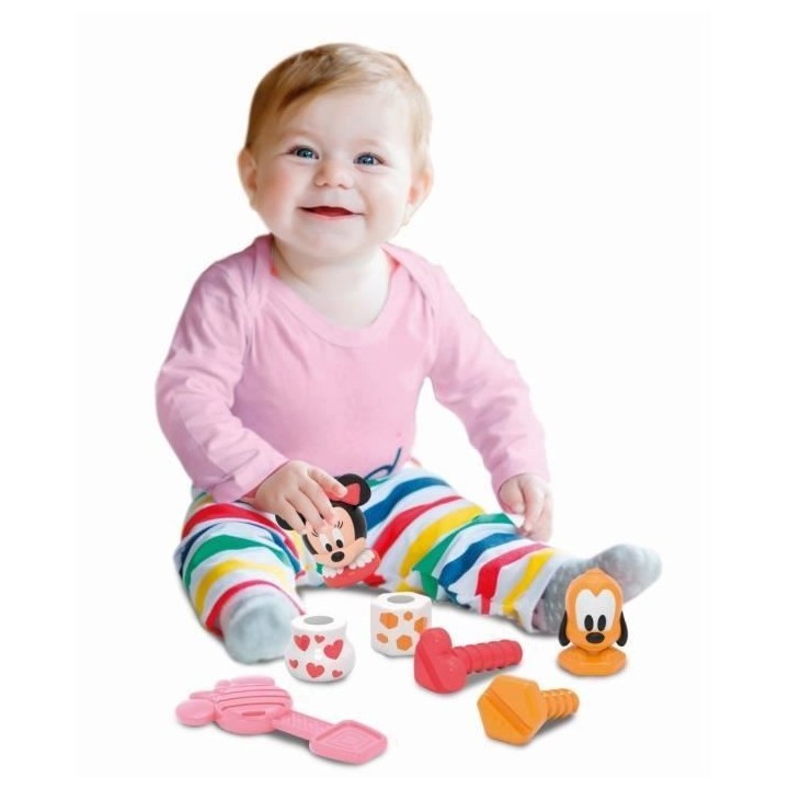 Clementoni - Construis et joue - Minnie & Pluto - Jouet bébé pour la