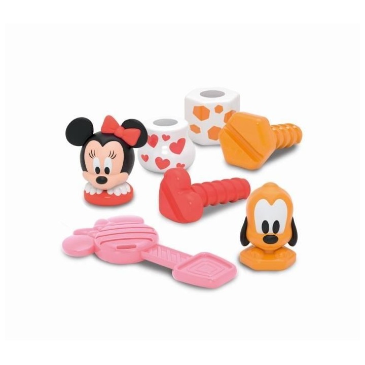 Clementoni - Construis et joue - Minnie & Pluto - Jouet bébé pour la