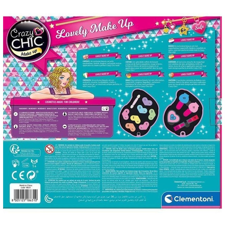 Clementoni - Crazy Chic - Palette de maquillage Sirene - 2 palettes de