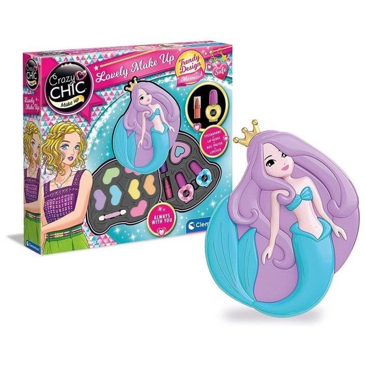 Clementoni - Crazy Chic - Palette de maquillage Sirene - 2 palettes de