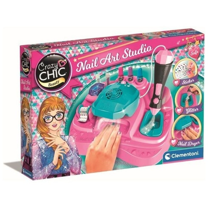 Clementoni - Nail art studio - Machine a paillettes + secheuse vernis
