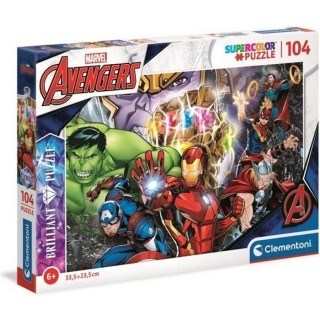Clementoni - Marvel - Puzzle Brilliant 104 pieces - Theme Dessins anim