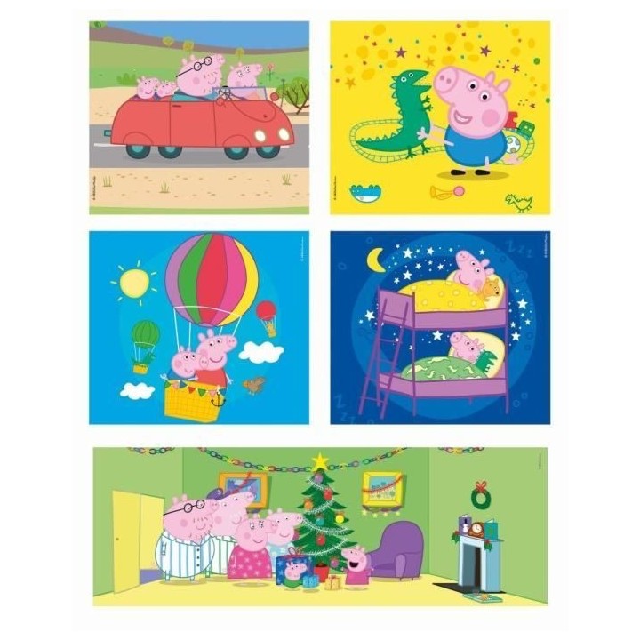 CLEMENTONI - Puzzle 10 en 1 Peppa Pig - Moins de 100 pieces - Pour enf