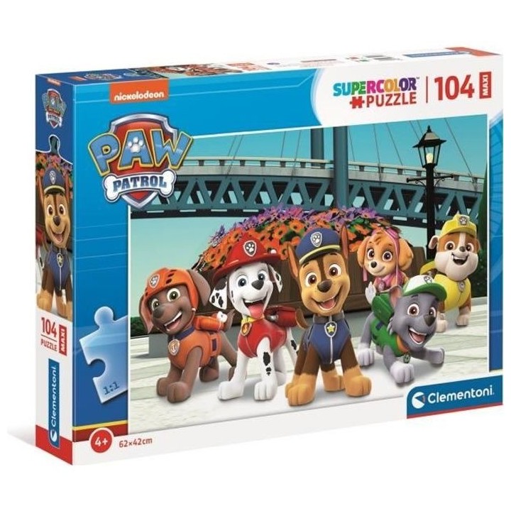 Clementoni - Pat' Patrouille - Puzzle 104 pieces Maxi - Mixte - 4 ans