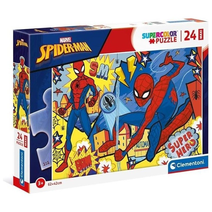 Puzzle 24 pieces Maxi Spiderman - Clementoni - Pour Enfant de 3 ans et
