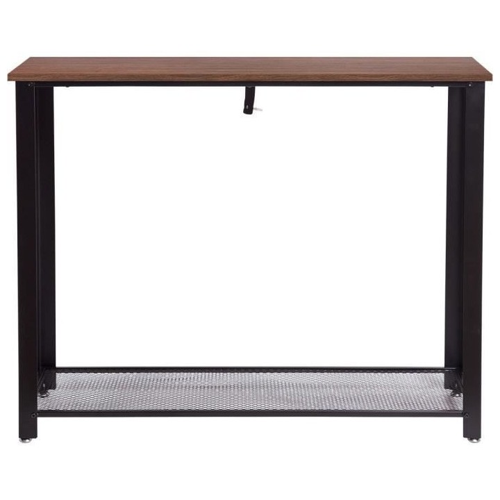 Console LORENZO - Métal et bois - Noir - L 101,5 x P 35 x H 80 cm