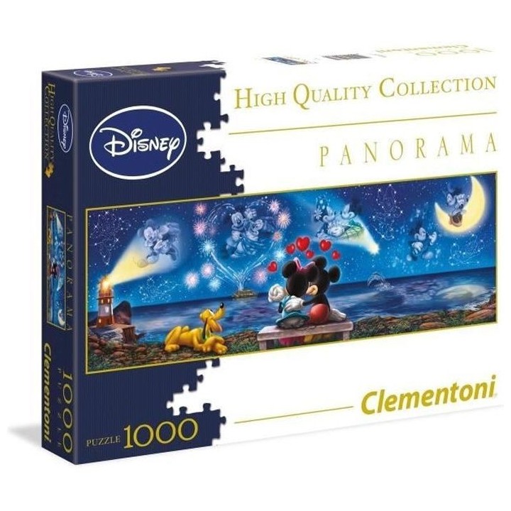 Clementoni - Puzzle Panorama - 1000 pieces - Mickey et Minnie - Fabriq