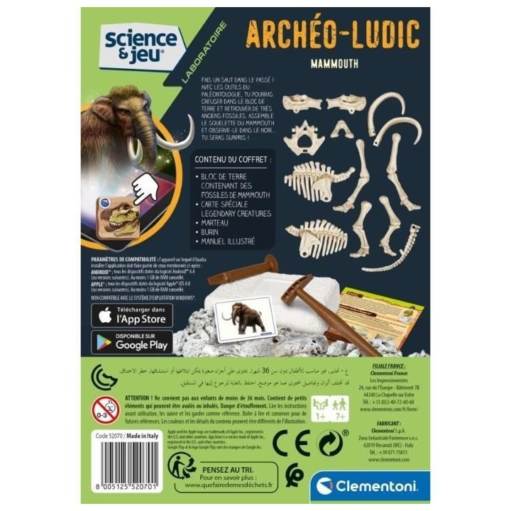 Clementoni - Archéo Ludic - Mammouth