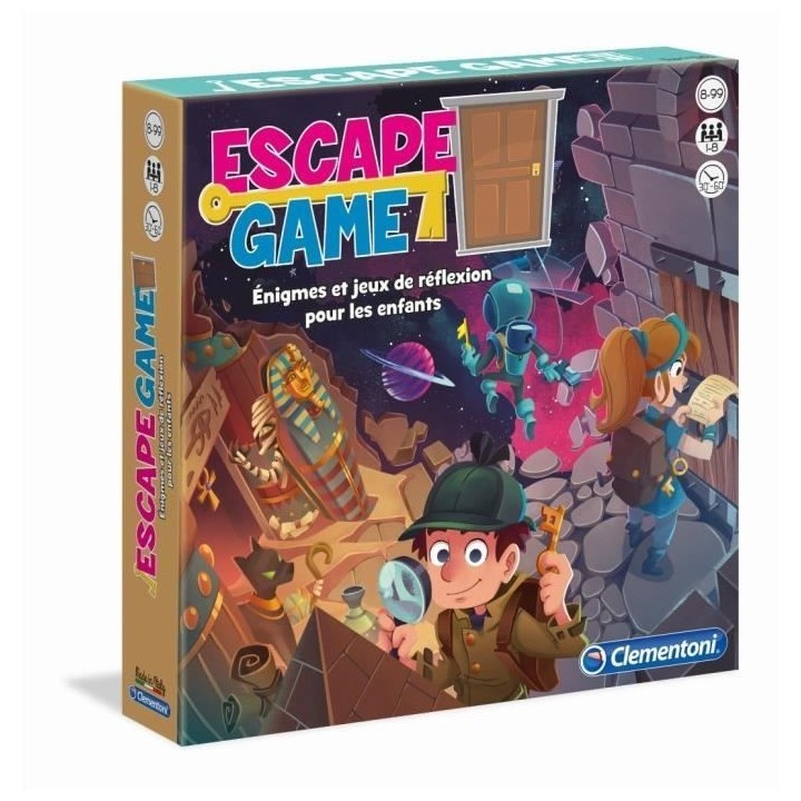 Clementoni - Escape Game - 3 pieces : Pharaon, Espace, Château - 1 a
