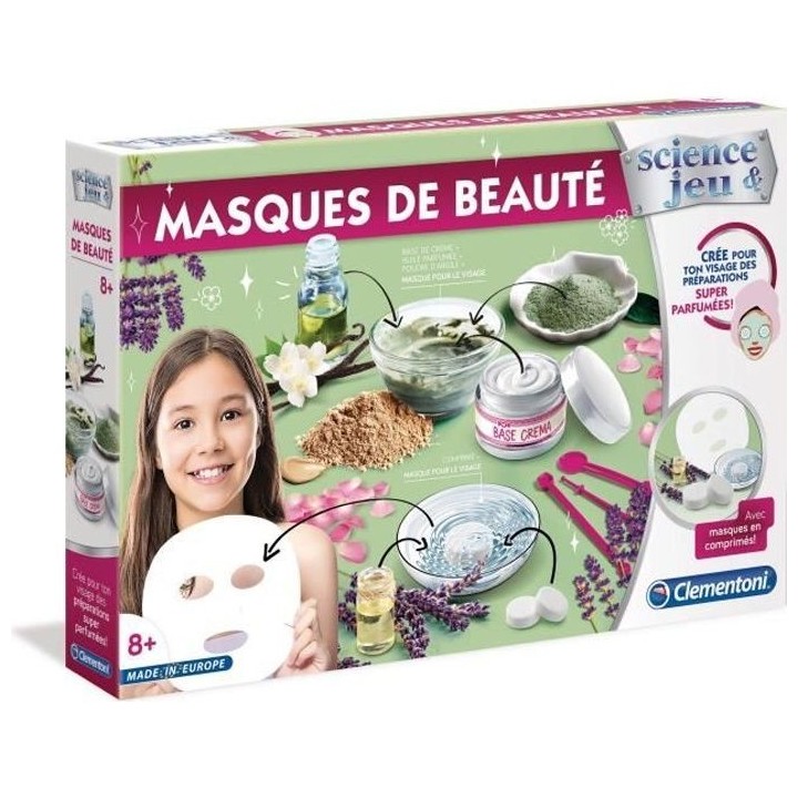Coffret scientifique pour créer des masques de beauté naturels et do