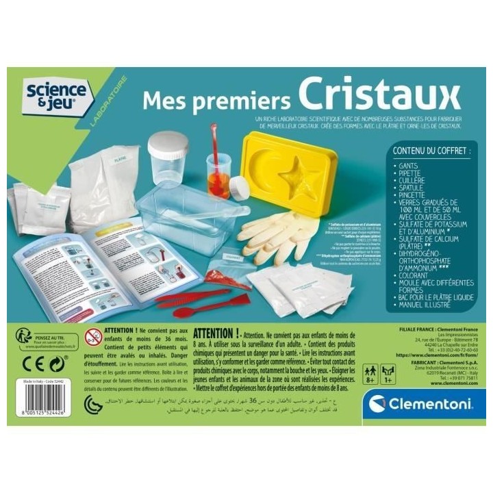 Clementoni - Science & Jeu - Mes premiers cristaux