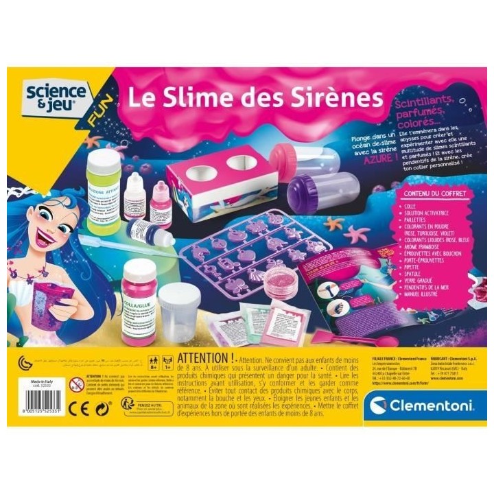 Clementoni - Science & Jeu - Kit scientifique pour fabriquer du slime
