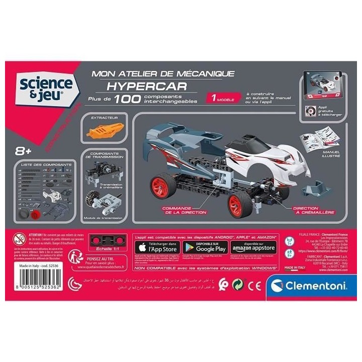 Clementoni - Science & Jeu - Hypercar a construire