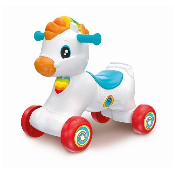 Clementoni - Cheval a bascule et a roues -Crinere avec boutons d'inter