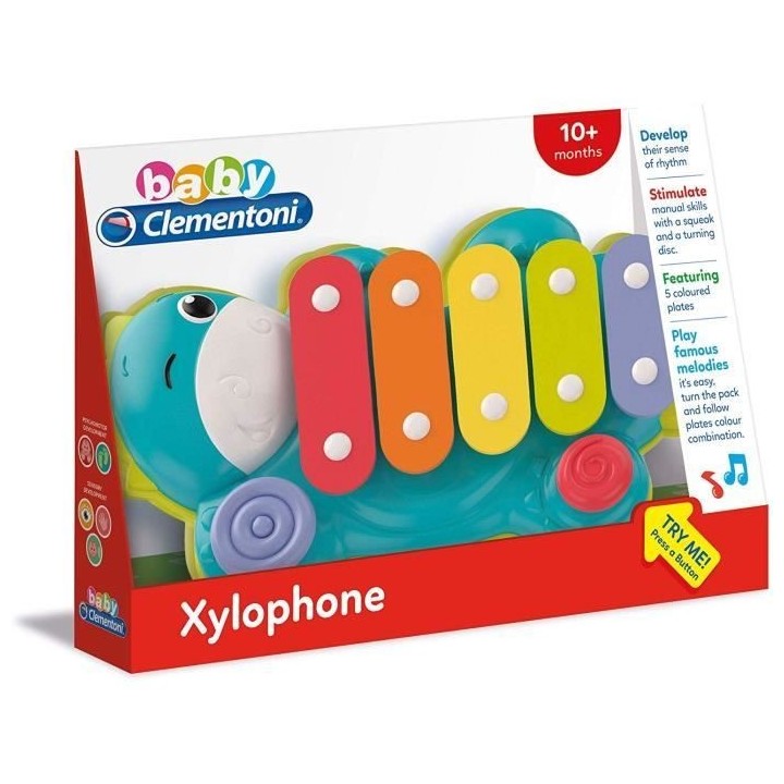BabyClementoni - Xylodino - Xylophone - Jouet Musical Dinosaure - 5 La