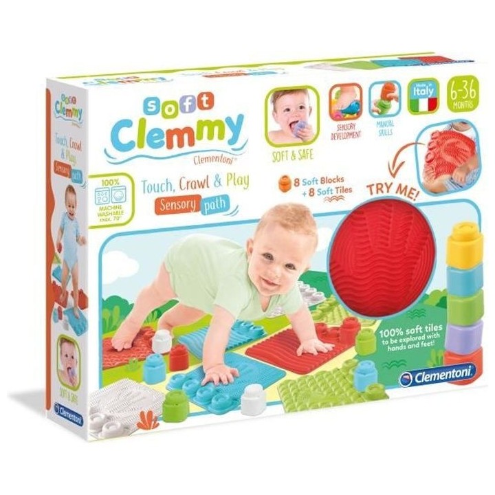 Tapis sensoriels - Clementoni - Clemmy - Rouge - Multicolore - Bébé