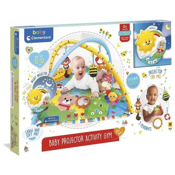 Tapis d'éveil Baby Clementoni -Projecteur et activités sensorielles