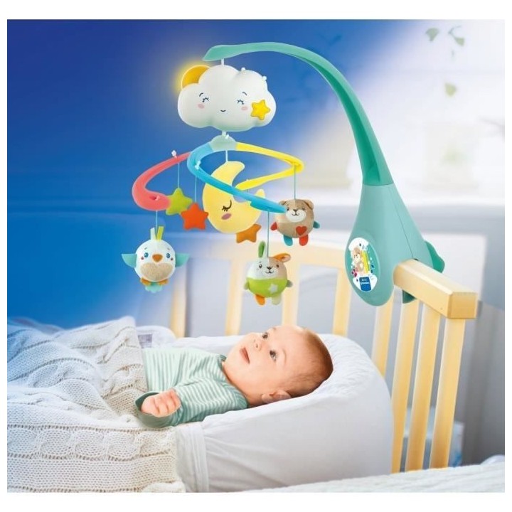 Mobile - CLEMENTONI - Sweet Dream Cot - Musique, rotation et peluches