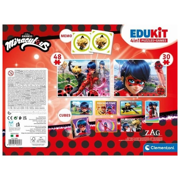 Coffret d'activités préscolaires 4 en 1 Miraculous - Clementoni - 2