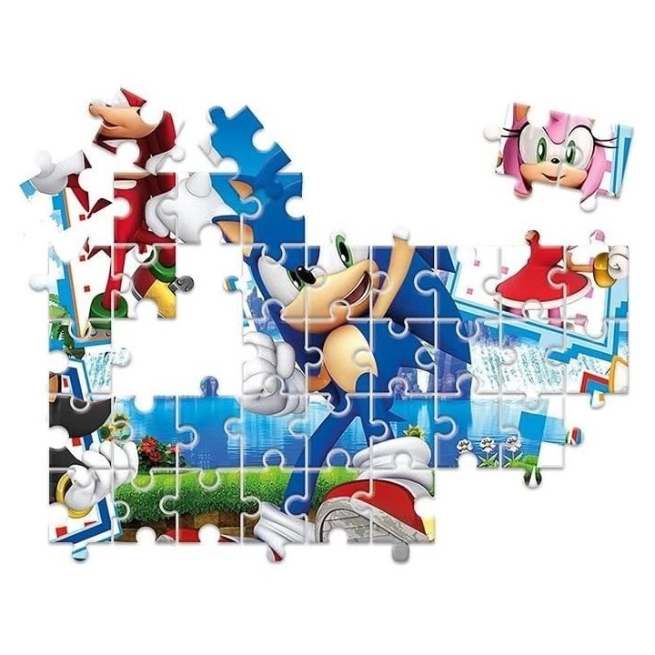 Clementoni - Edukit - Sonic - Coffret apprentissage 4 en 1 - 2 puzzles