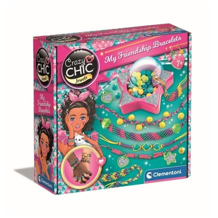 Clementoni Crazy Chic - Coffret création de bracelets de l'amitié -