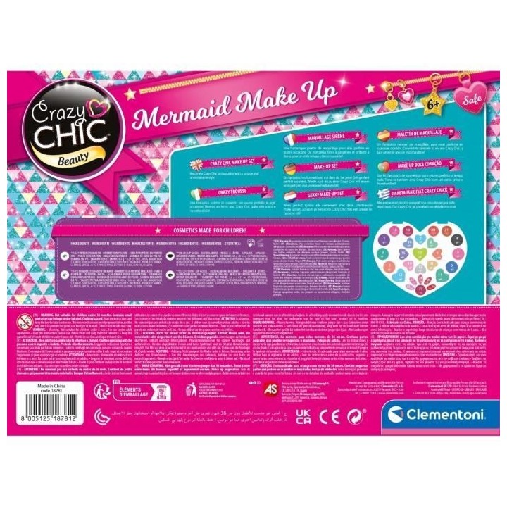 Clementoni - Crazy Chic - Maquillage Sirene - Fards a paupieres, brill