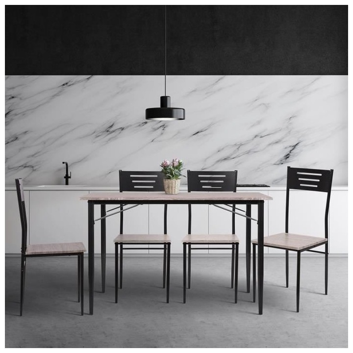 Ensemble de 1 table avec 4 chaises - SANDRO