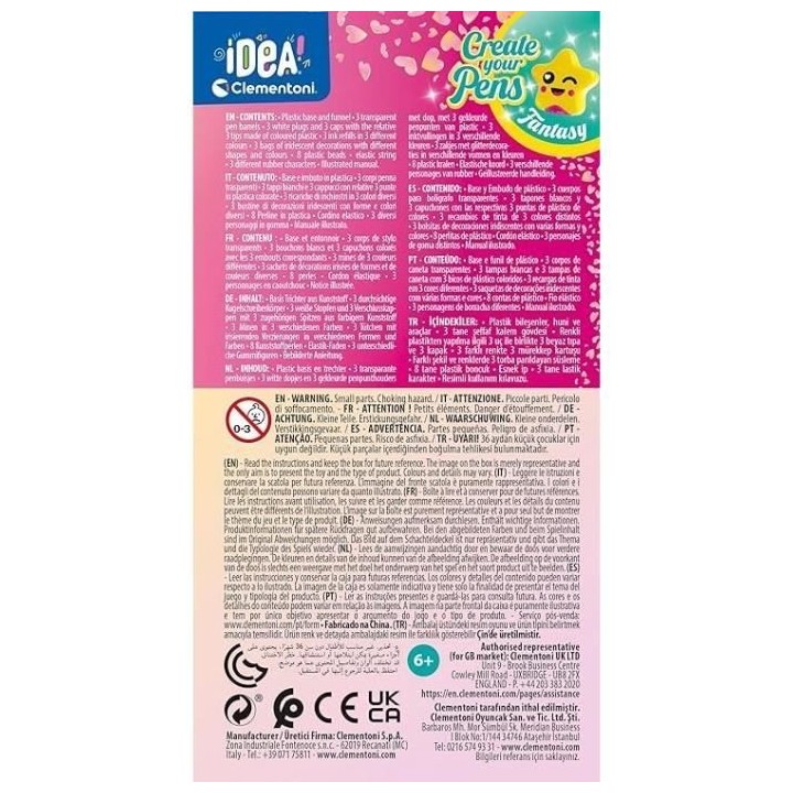Clementoni - Créer tes stylos - Mini atelier des Stylos - Theme Fanta
