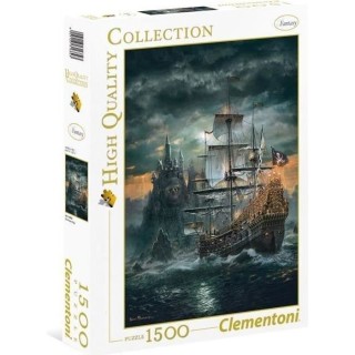 Clementoni - Puzzle - Le bateau pirate - 1500 pieces - Fabriqué en it