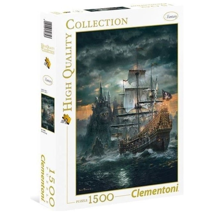 Clementoni - Puzzle - Le bateau pirate - 1500 pieces - Fabriqué en it