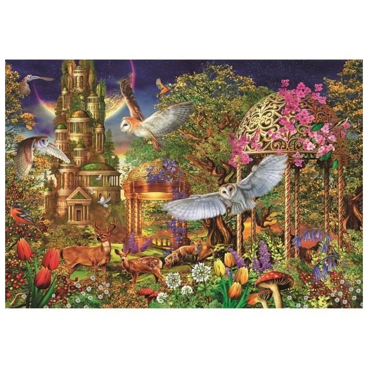 Clementoni - 1500p Woodland Fantasy - 59,2 x 84,3 cm - Avec poster