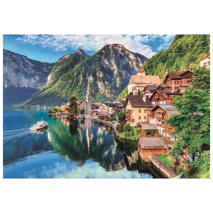 Clementoni - 1500p Hallstatt - 59,2 x 84,3 cm - Avec poster