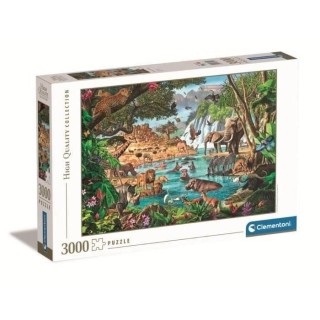 Puzzle 3000 pieces - Clementoni - African Waterhole - Images captivant