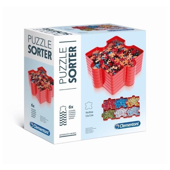 Boîte de tri pour puzzle - Clementoni - Multicolore - 6 compartiments