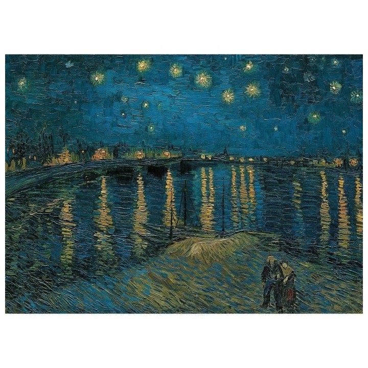 Clementoni - Puzzle Van Gogh Nuit étoilée sur le Rhône - 1000 piece