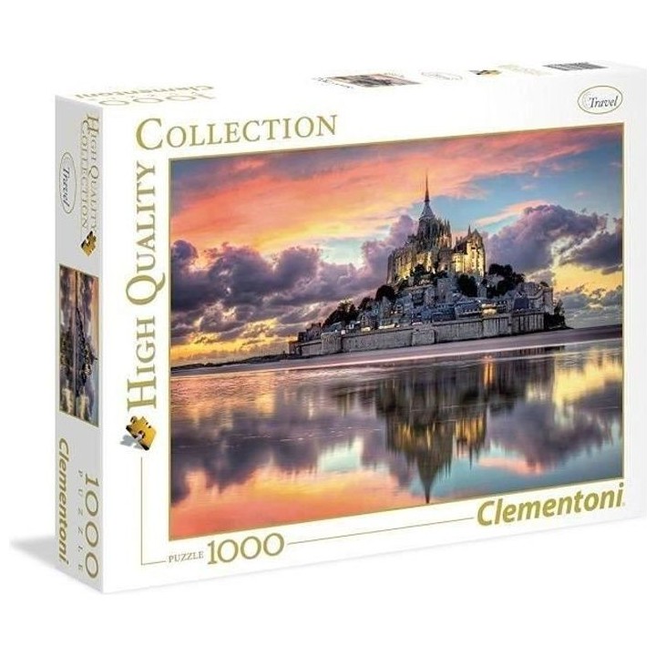 Clementoni - Puzzle 1000 pieces - Le magnifique Mont Saint-Michel - Ar